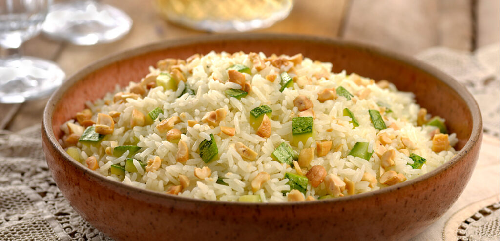 ARROZ COM ABOBRINHA E CASTANHA
