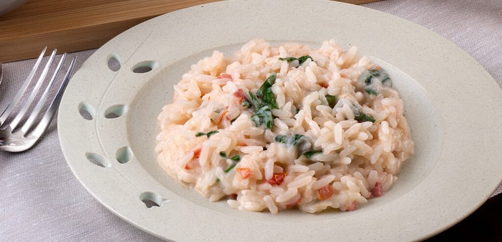 ARROZ CREMOSO COM RÚCULA