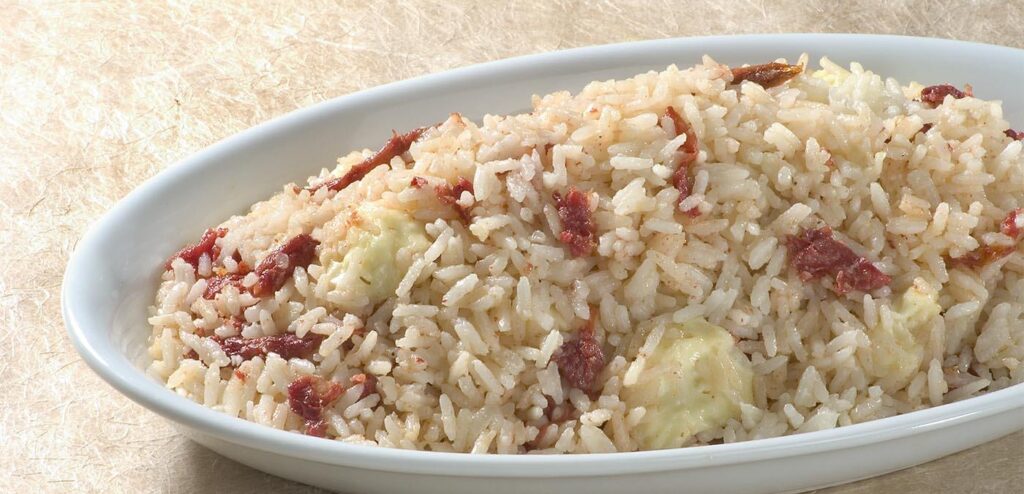 ARROZ CREMOSO DE QUEIJO E TOMATE SECO