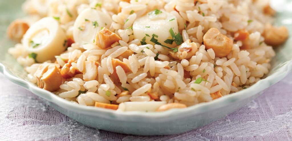 ARROZ DE CACHAÇA E CAPIM SANTO