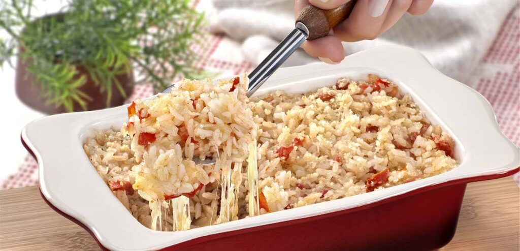 ARROZ DE FORNO À PARMEGIANA