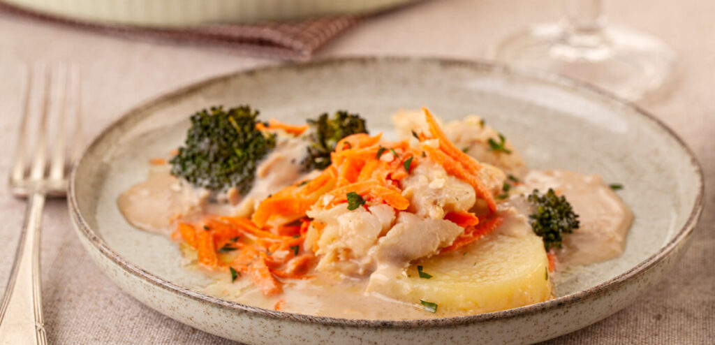 BACALHAU AO CREME DE CEBOLA