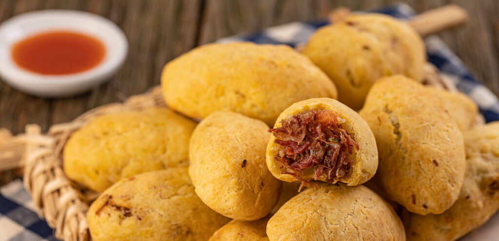 BOLINHO DE MANDIOCA RECHEADO DE AIR FYER