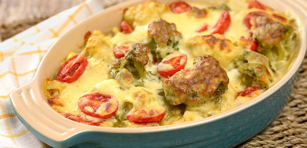 CAÇAROLA DE BRÓCOLIS E COUVE-FLOR