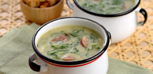 Caldo verde com couve-flor