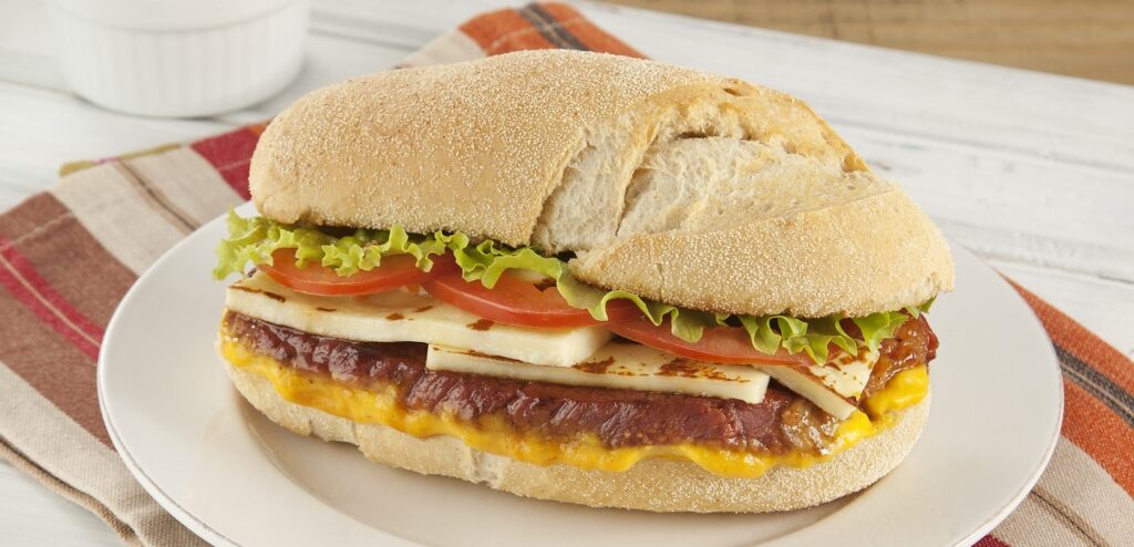 SANDUÍCHE DE CARNE-DE-SOL COM QUEIJO DE COALHO
