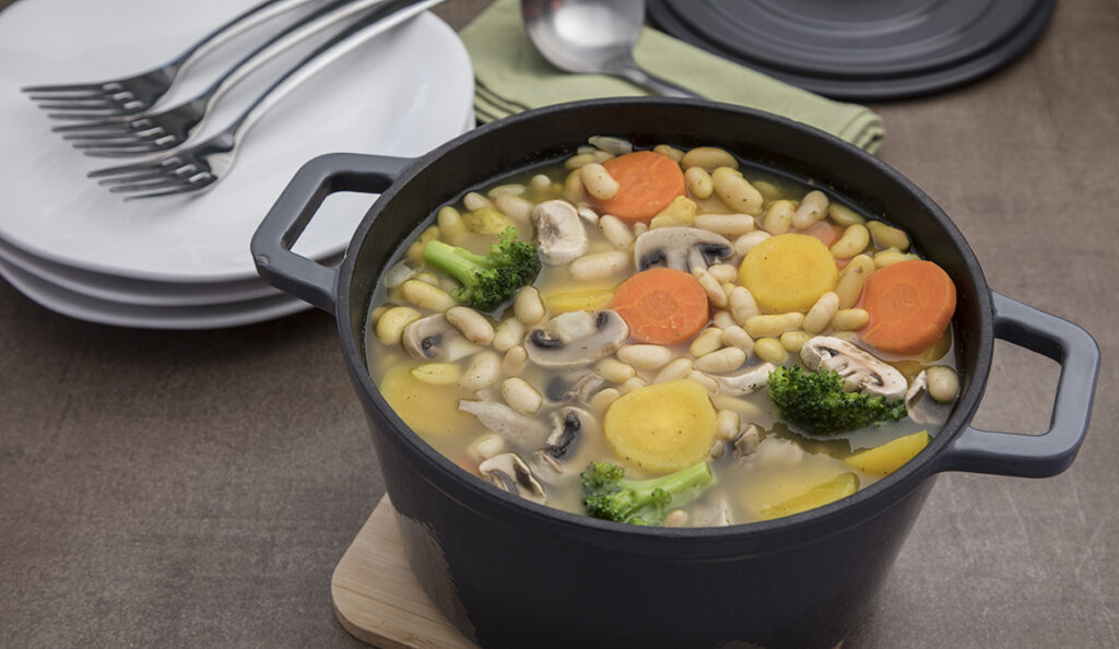 CASSOULET DE COGUMELO E LEGUMES