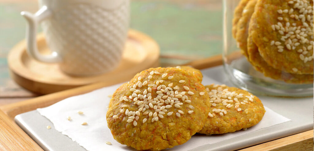 COOKIE SALGADO DE AVEIA COM CENOURA