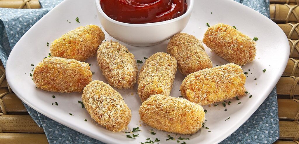 CROQUETE ASSADO DE ABÓBORA E CAMARÃO