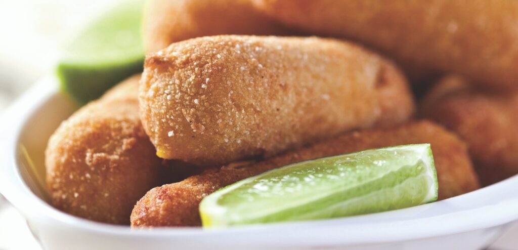 CROQUETE DE ABÓBORA COM CAMARÃO