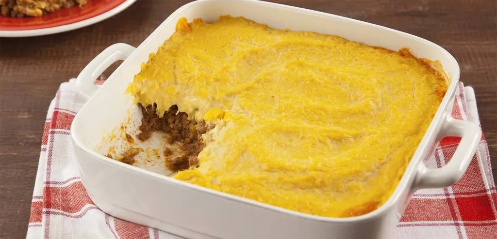 escondidinho de creme de milho