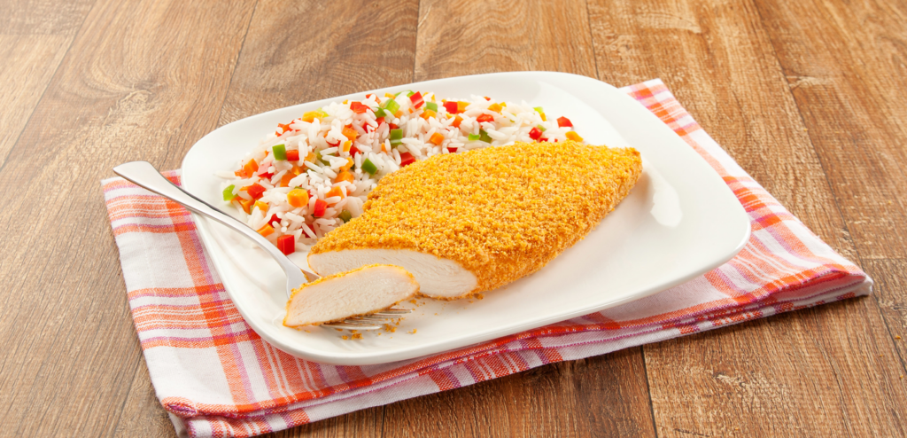 FILÉ DE FRANGO COM ARROZ À GREGA