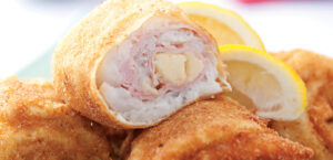 Miniatura da imagem do produto FILÉ DE PEIXE COM PRESUNTO E MAÇÃ