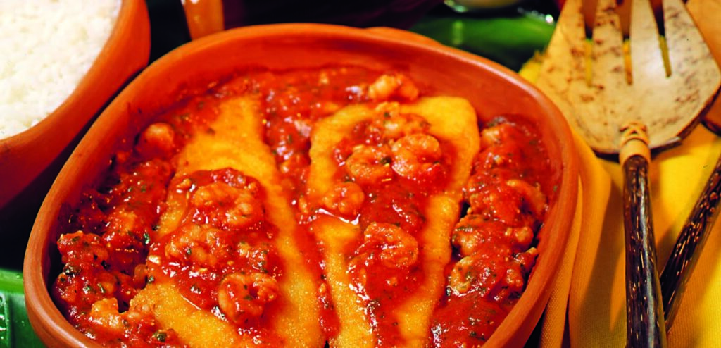 FILÉS DE LINGUADO AO MOLHO DE CAMARÕES