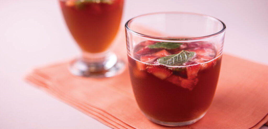 FIT TEA LIMÃO COM MORANGO E HORTELÃ
