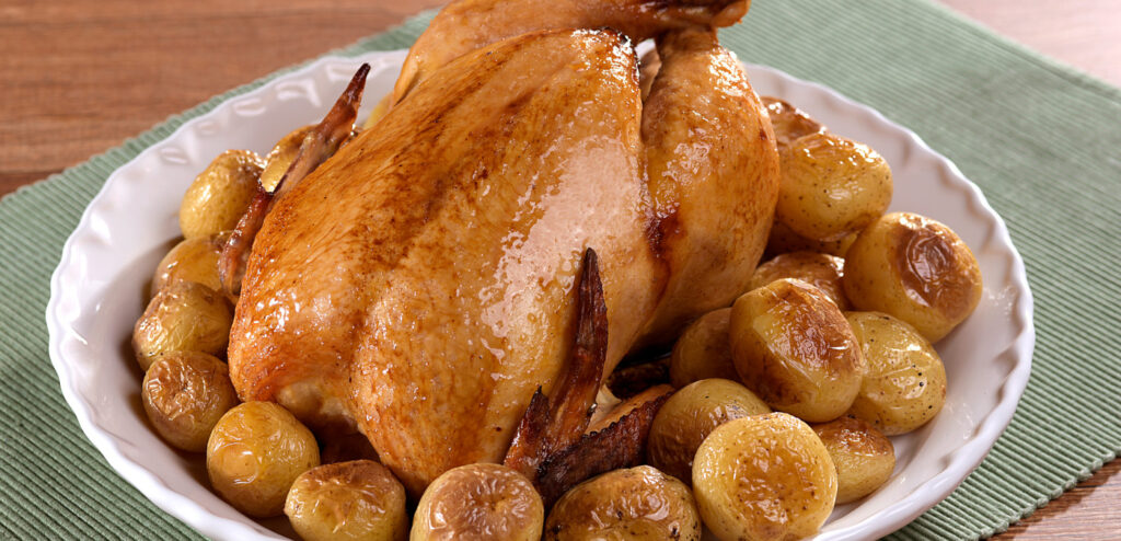 FRANGO ASSADO COM BATATAS