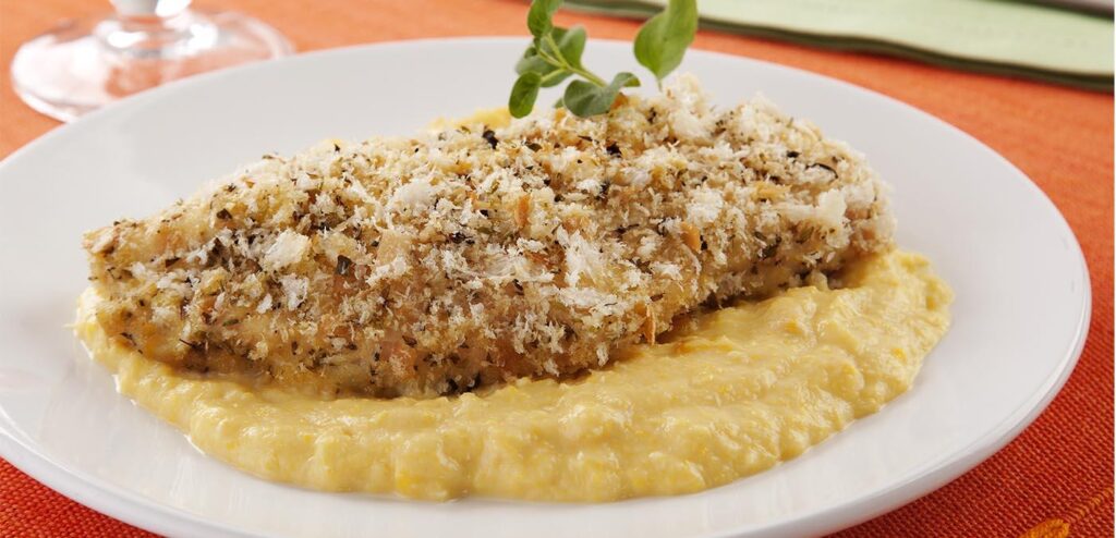 FRANGO CROCANTE COM CREME DE MILHO COM SÓDIO REDUZIDO