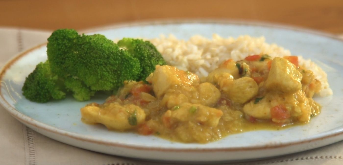 Frango ao Curry de Inhame