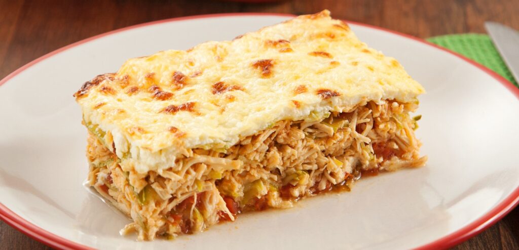 LASANHA DE ABOBRINHA E FRANGO