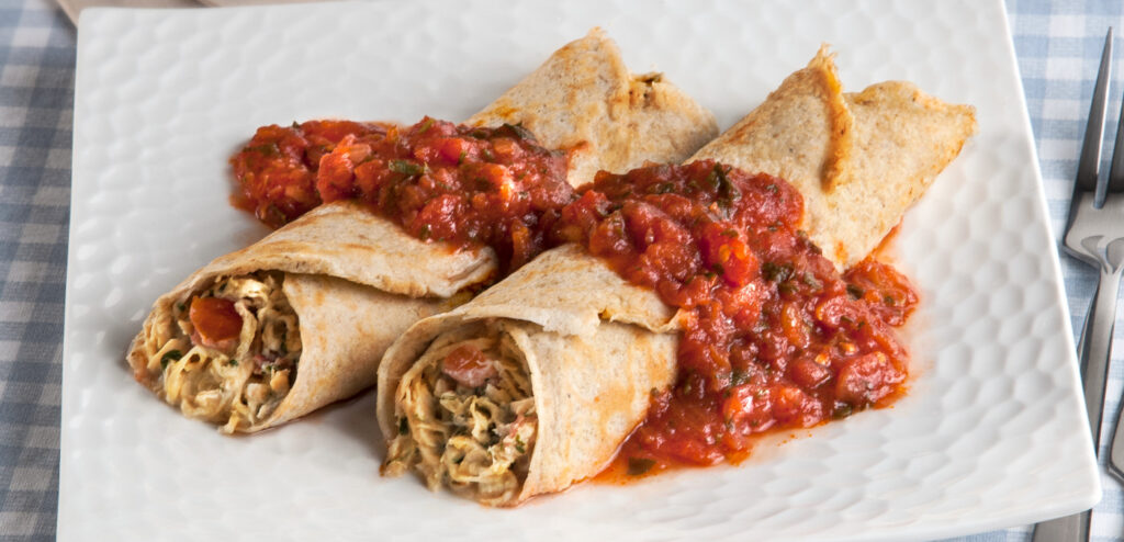 PANQUECA DE AVEIA COM RECHEIO DE FRANGO