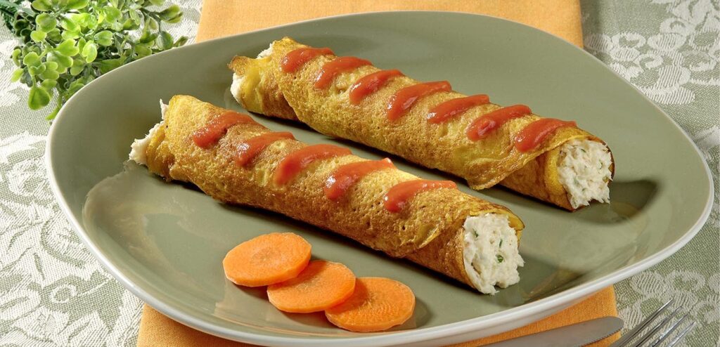 PANQUECA DE FRANGO E CENOURA