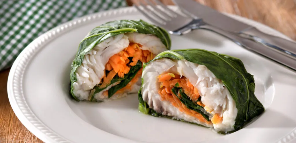 Peixe à Rolê com Couve
