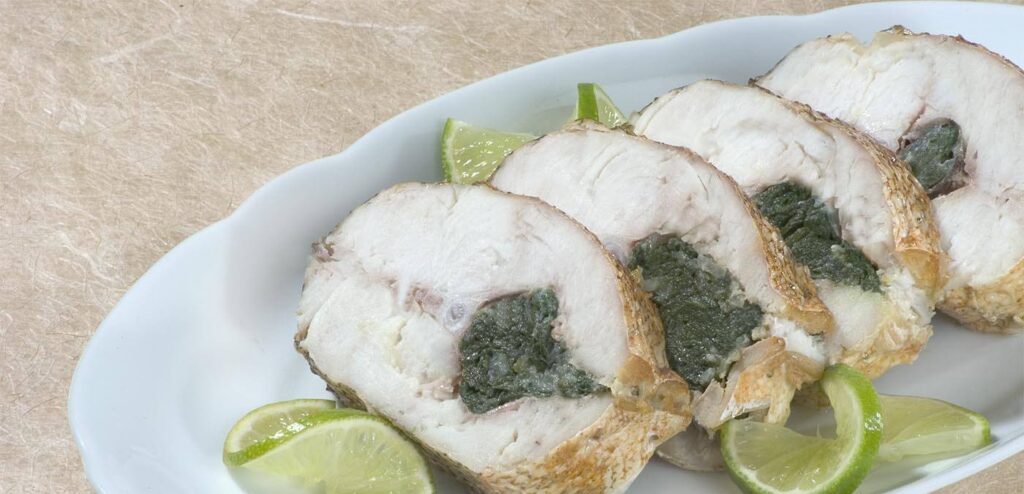 PEIXE COM RECHEIO DE ESPINAFRE