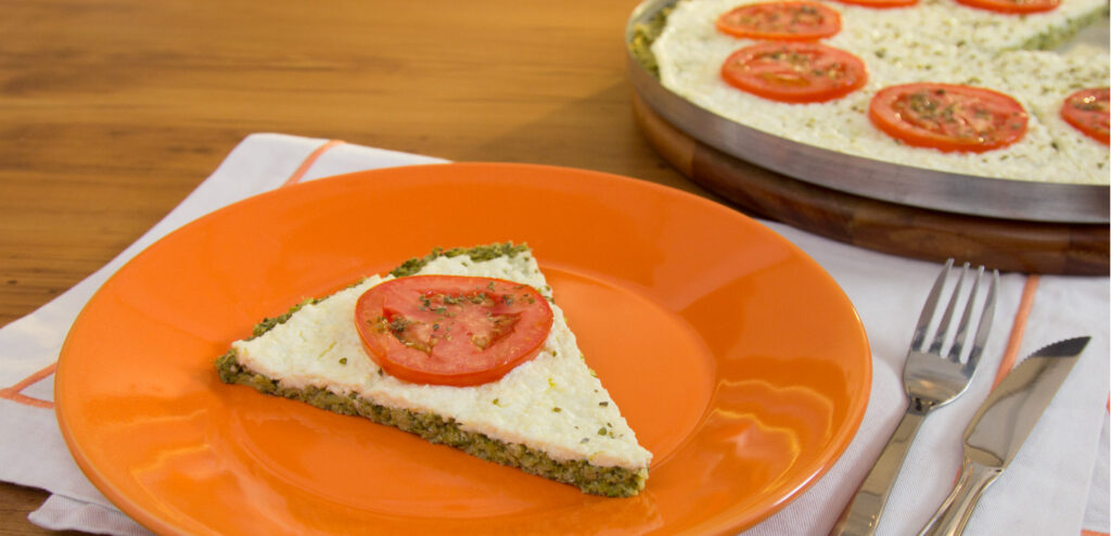 PIZZA DE BRÓCOLIS COM RICOTA