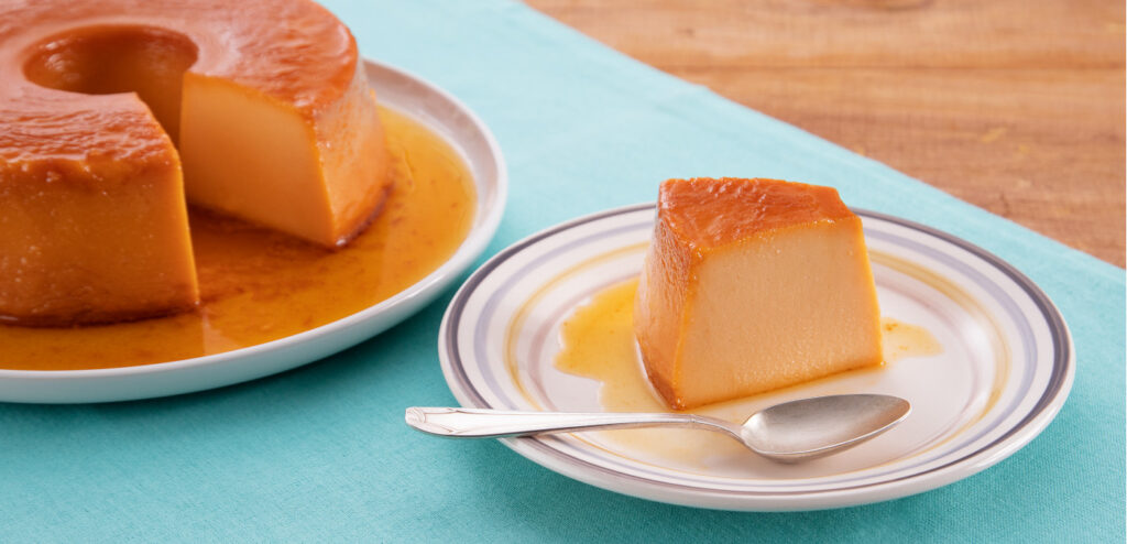 PUDIM DE PÃO SABOR LARANJA