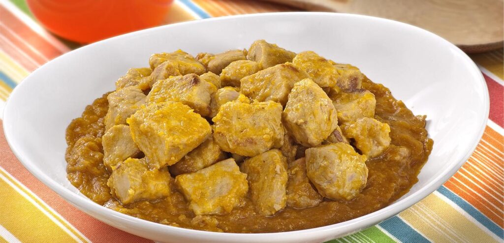 PURÊ DE ABÓBORA COM LOMBO