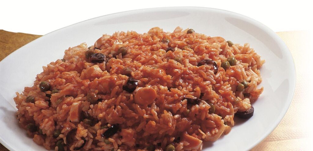 ARROZ CREMOSO COM PALMITO E ERVILHA