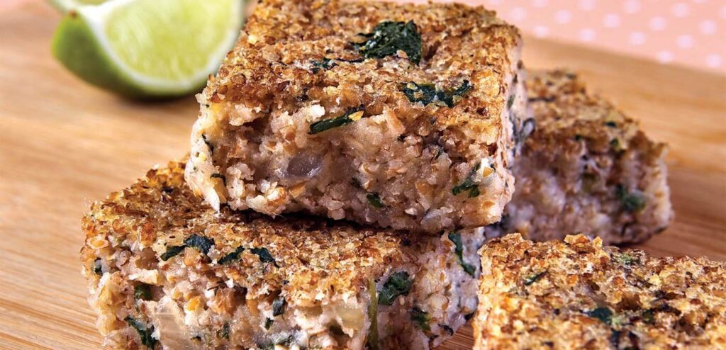QUIBE DE BATATA COM ESPINAFRE