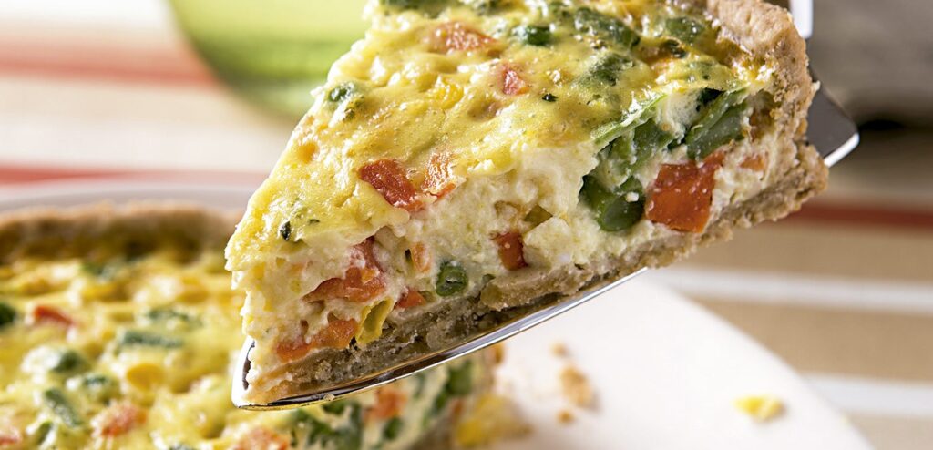 QUICHE DE LEGUMES COM FARINHA DE LINHAÇA