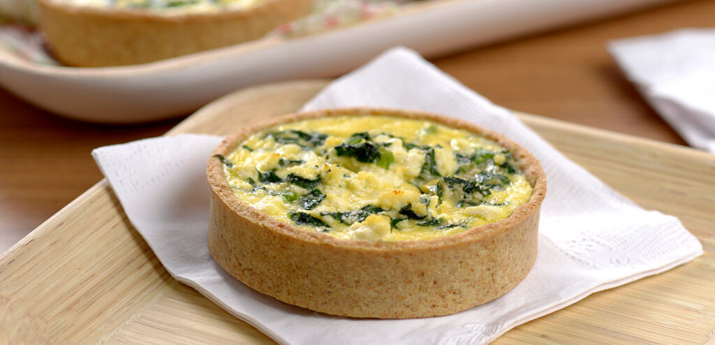 QUICHE INTEGRAL DE ESPINAFRE COM RICOTA