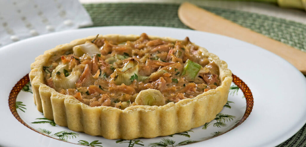 QUICHE DE ATUM E ALHO-PORÓ