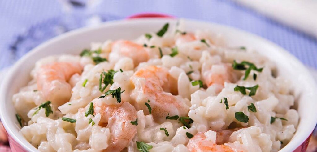 RISOTO DE CAMARÃO SABOROSO