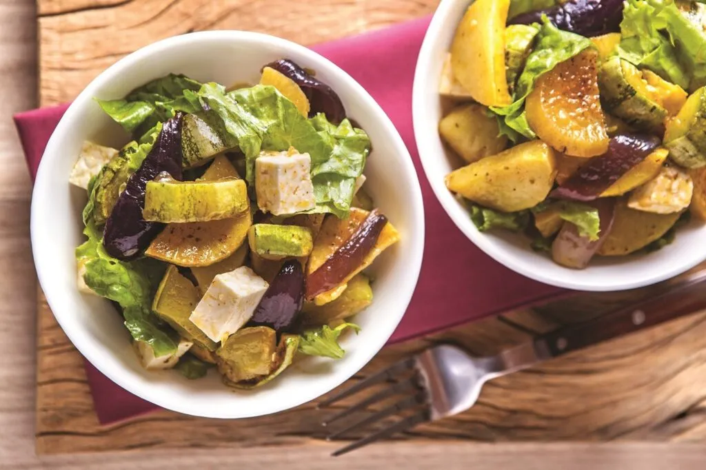 Salada de legumes assados