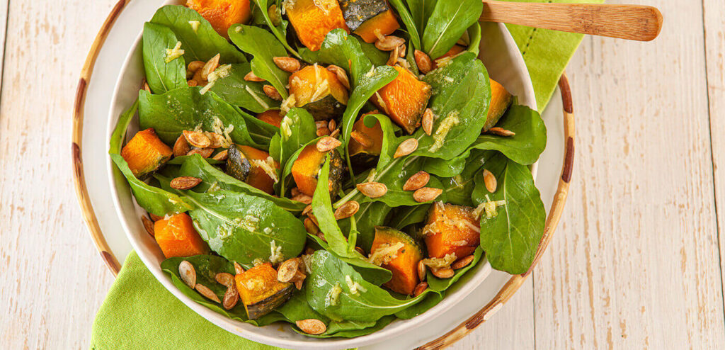 SALADA DE RÚCULA COM ABÓBORA