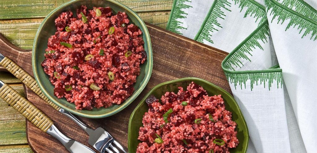 SALADINHA DE BETERRABA COM COUSCOUS MARROQUINO