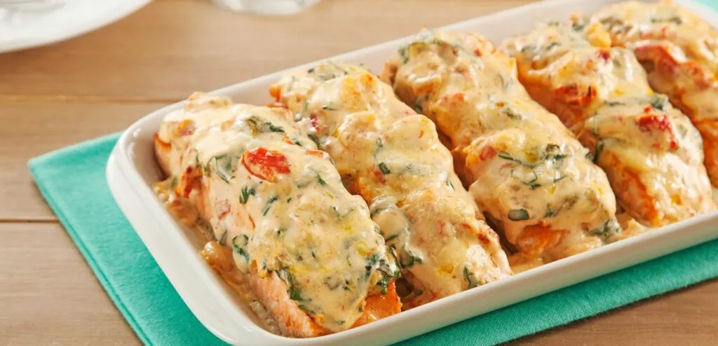 Salmão com Camarão à Toscana