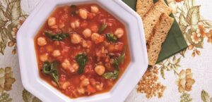 SOPA DE TOMATE COM GRÃO-DE-BICO