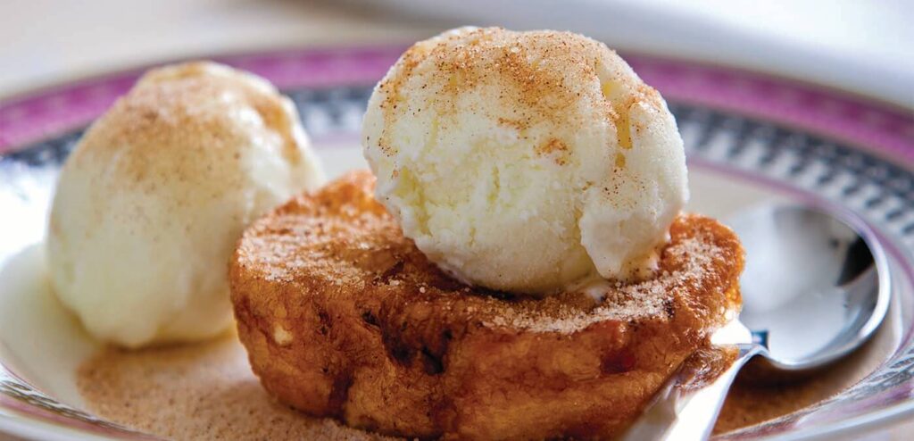 SORVETE DE LIMÃO COM RABANADA