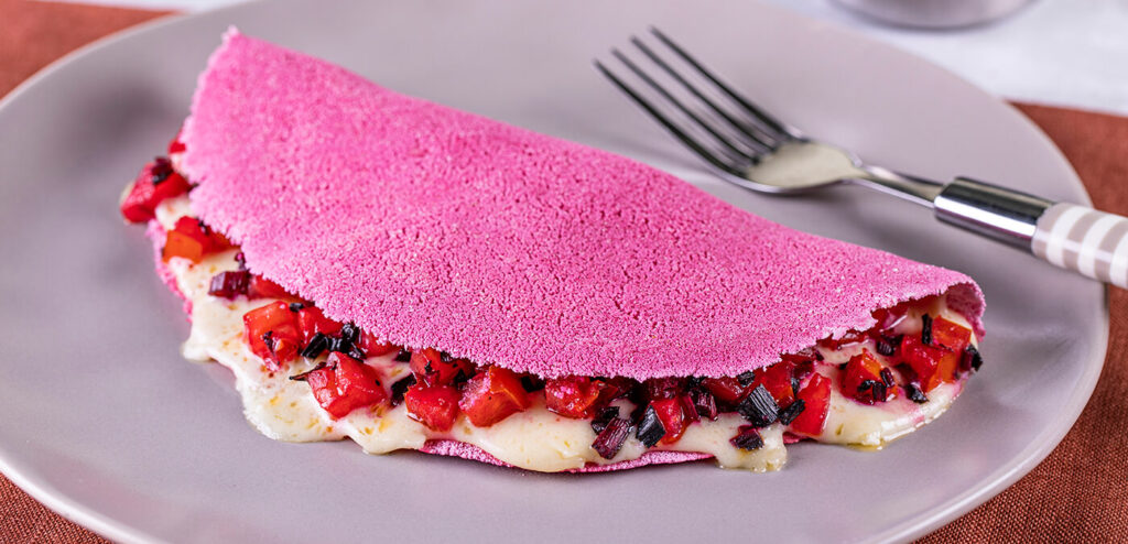 TAPIOCA ROSA RECHEADA