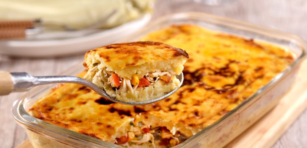 TORTA DE BATATA RECHEADA