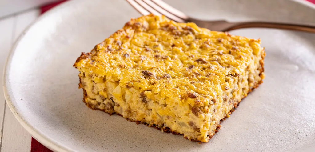 TORTA DE COUVE-FLOR CREMOSA COM CARNE MOÍDA