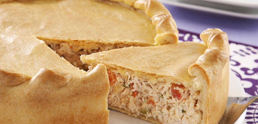 TORTA DE FRANGO COM SÓDIO REDUZIDO