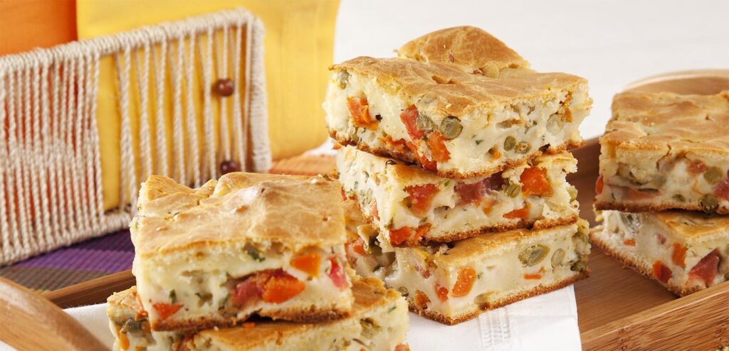 TORTA DE LEGUMES COM SÓDIO REDUZIDO