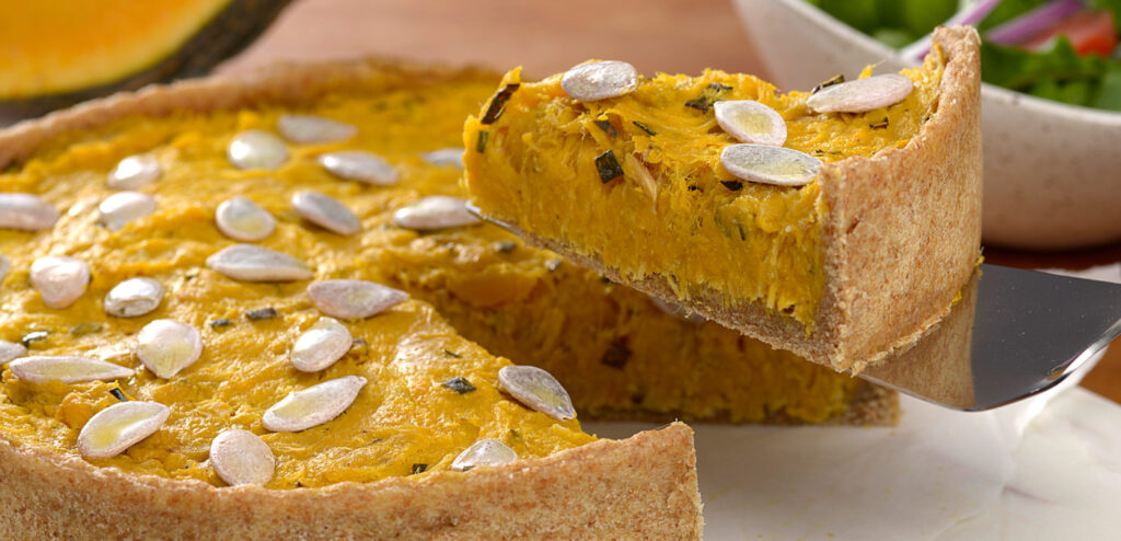 TORTA INTEGRAL DE ABÓBORA E FRANGO