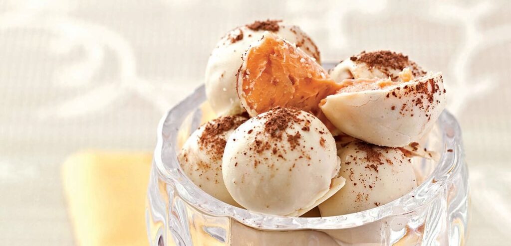 TRUFAS DE TANGERINA COM AMÊNDOAS