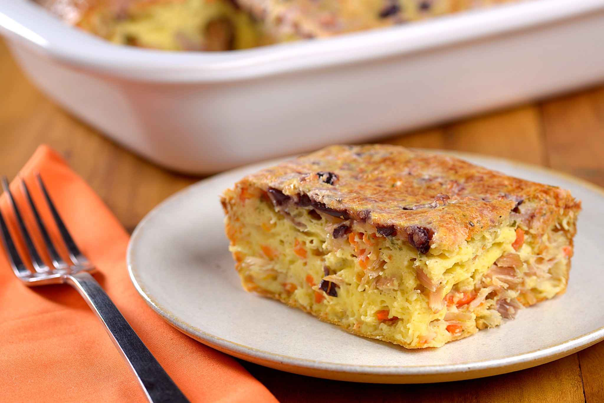 TORTA DE TAPIOCA COM PERNIL